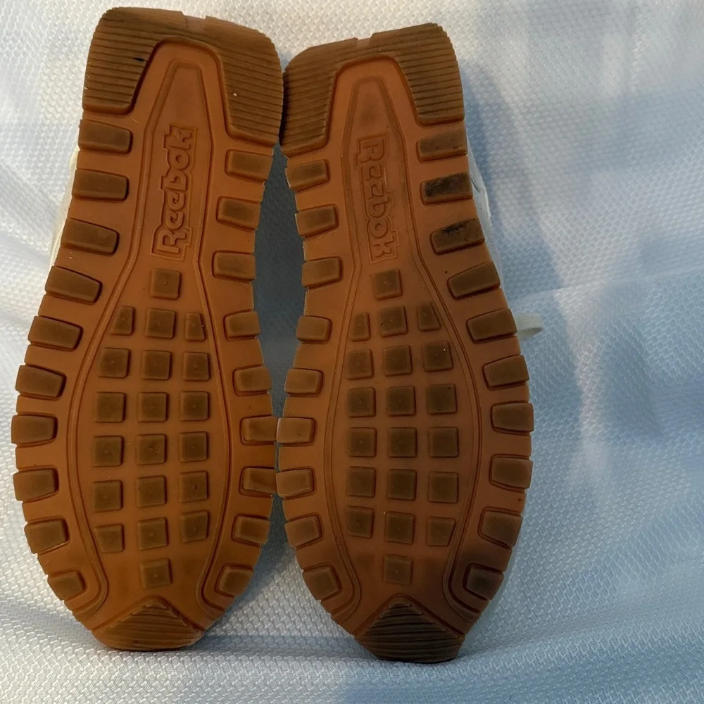 Reebok‎ Women's Cream and Leopard Patterned Sneakers Mixed Material SZ 8 Women’s - Picture 7 of 8